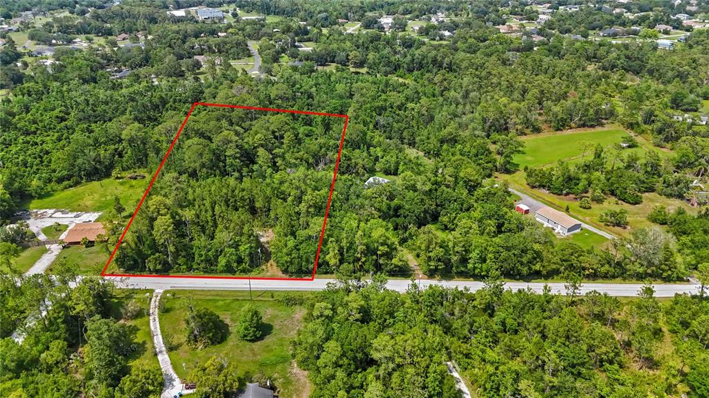 a view of a lush green field