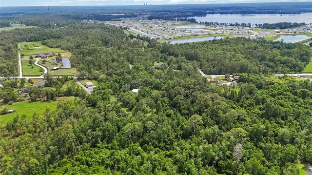 an aerial view of a houses with a lush green hillside