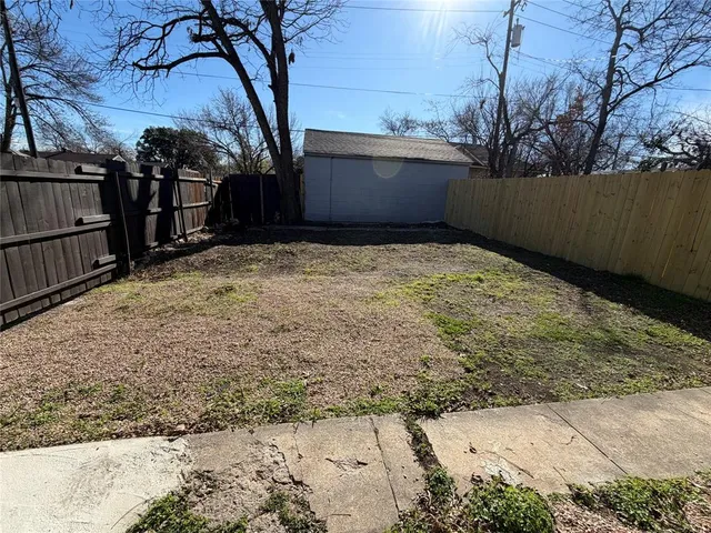 a backyard of a house
