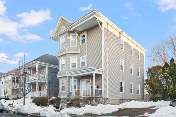 a view of a house with a snow