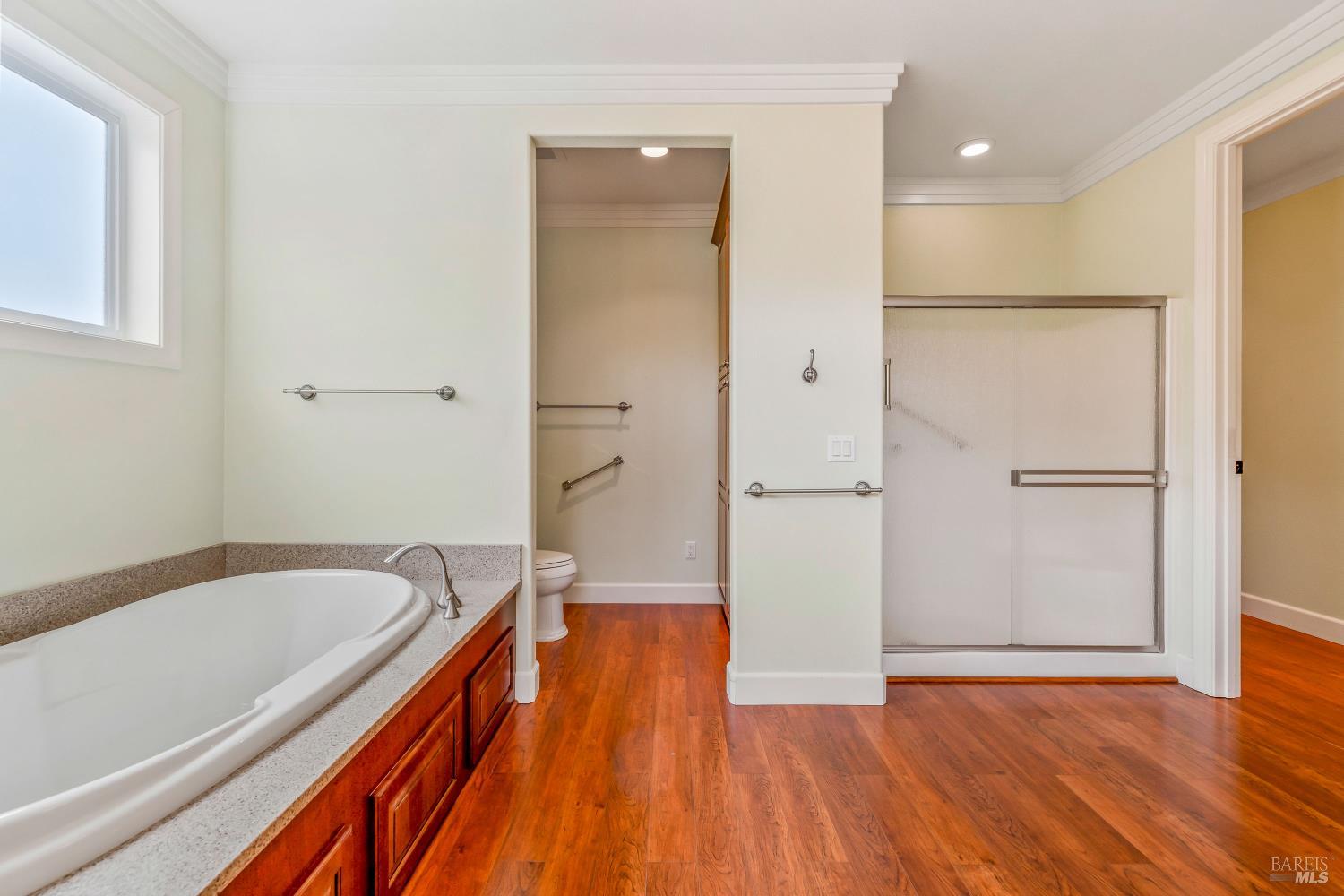 16611 Pearl Ranch Road Fort Bragg, CA 95437 - Photo 31 of 71 a bathroom with a bathtub and a shower