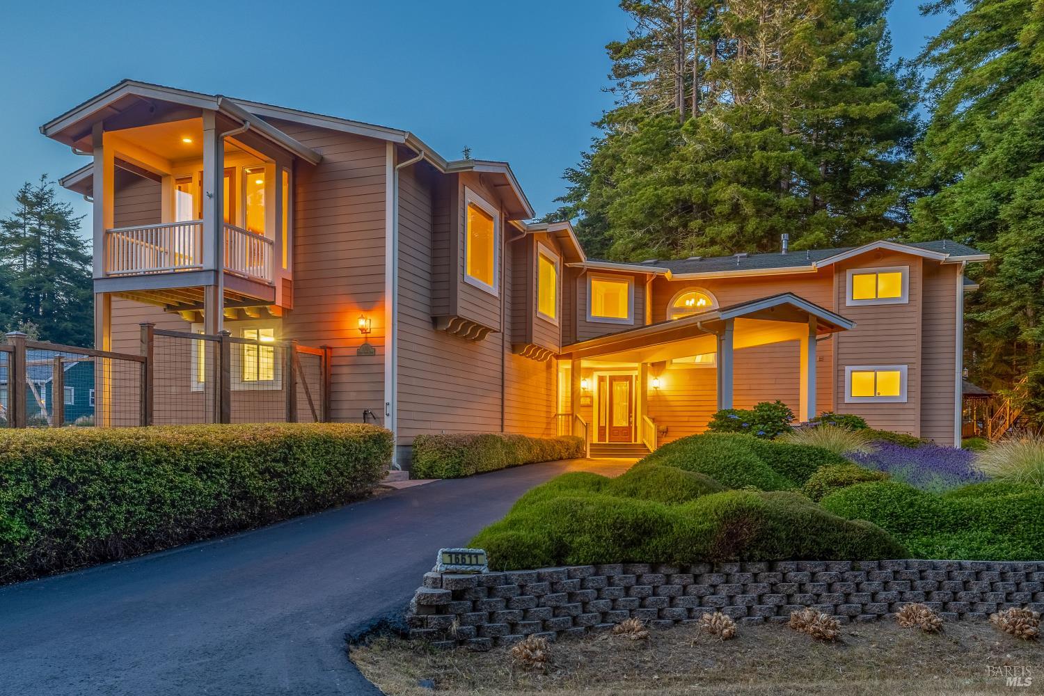 16611 Pearl Ranch Road Fort Bragg, CA 95437 - Photo 60 of 71 a front view of a house with garden
