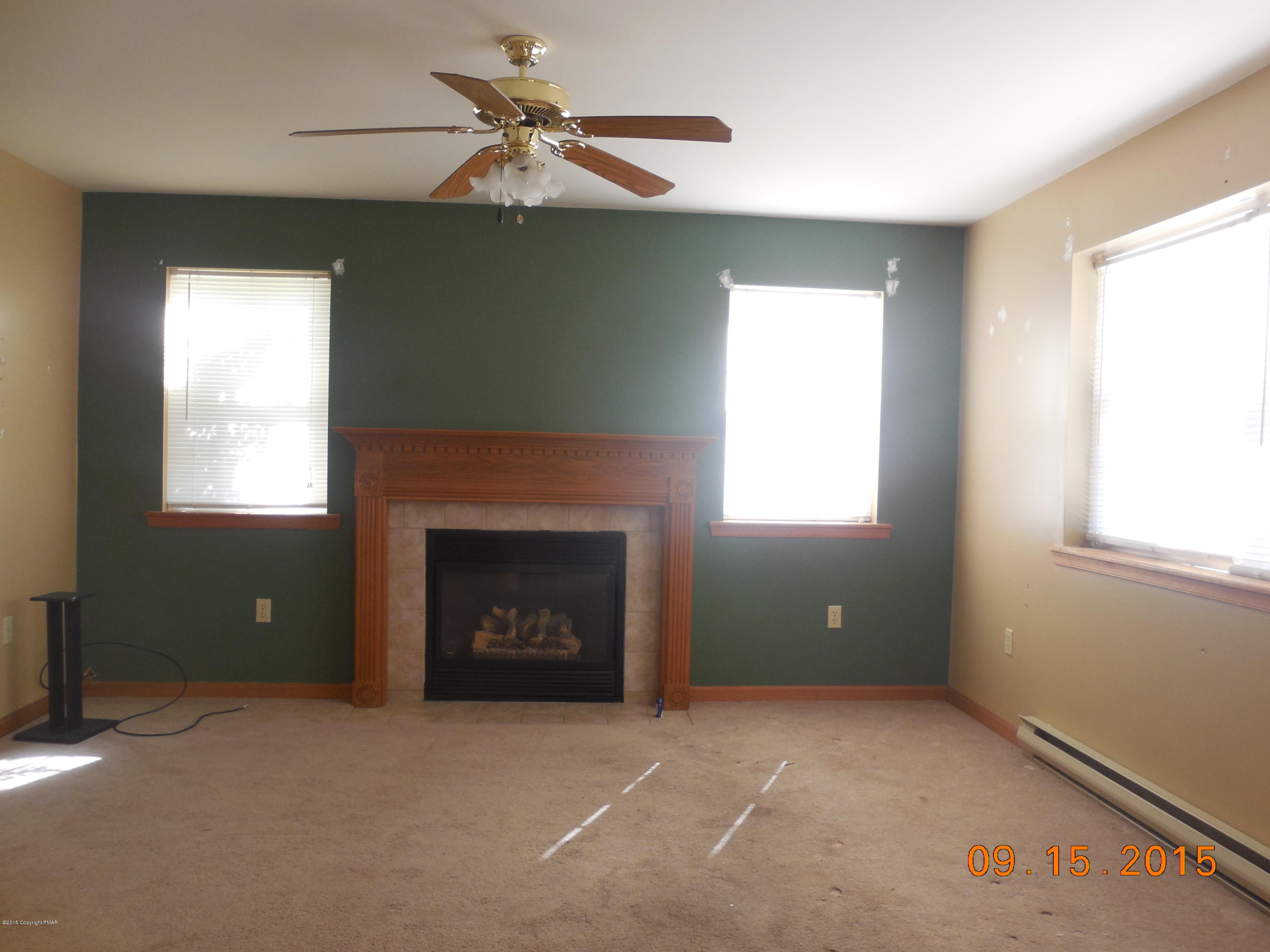 2216 Hill Road Effort, PA 18330 - Photo 3 of 11 an empty room with windows and fireplace