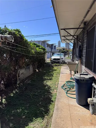 a view of a patio
