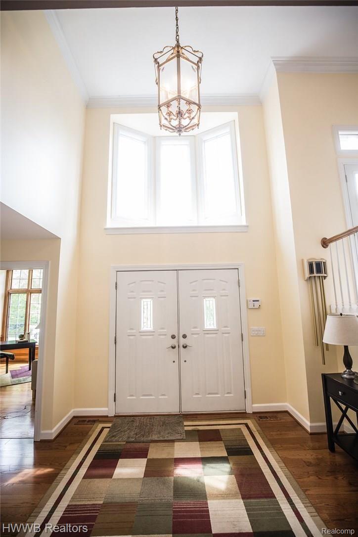 Dramatic Two Story Foyer.