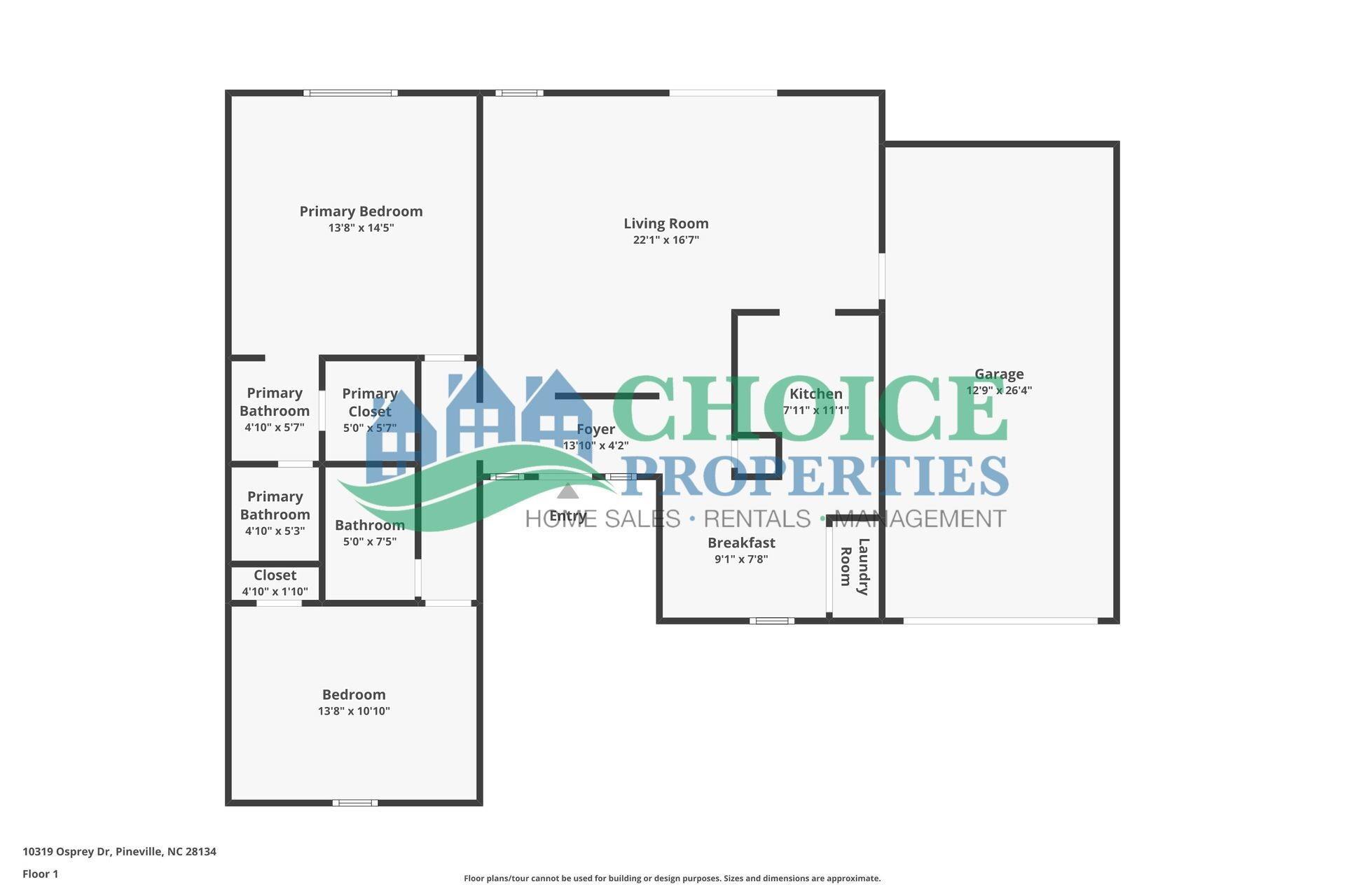 10319 Osprey Drive Pineville, NC 28134 - Photo 2 of 16 a picture of a floor plan