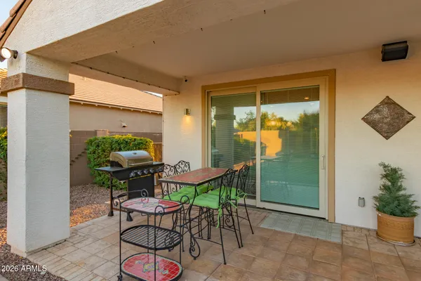 a outdoor space with furniture