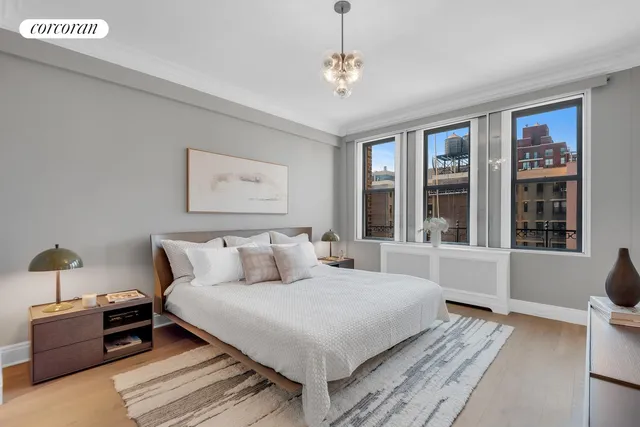 a view of a livingroom with furniture and wooden floor