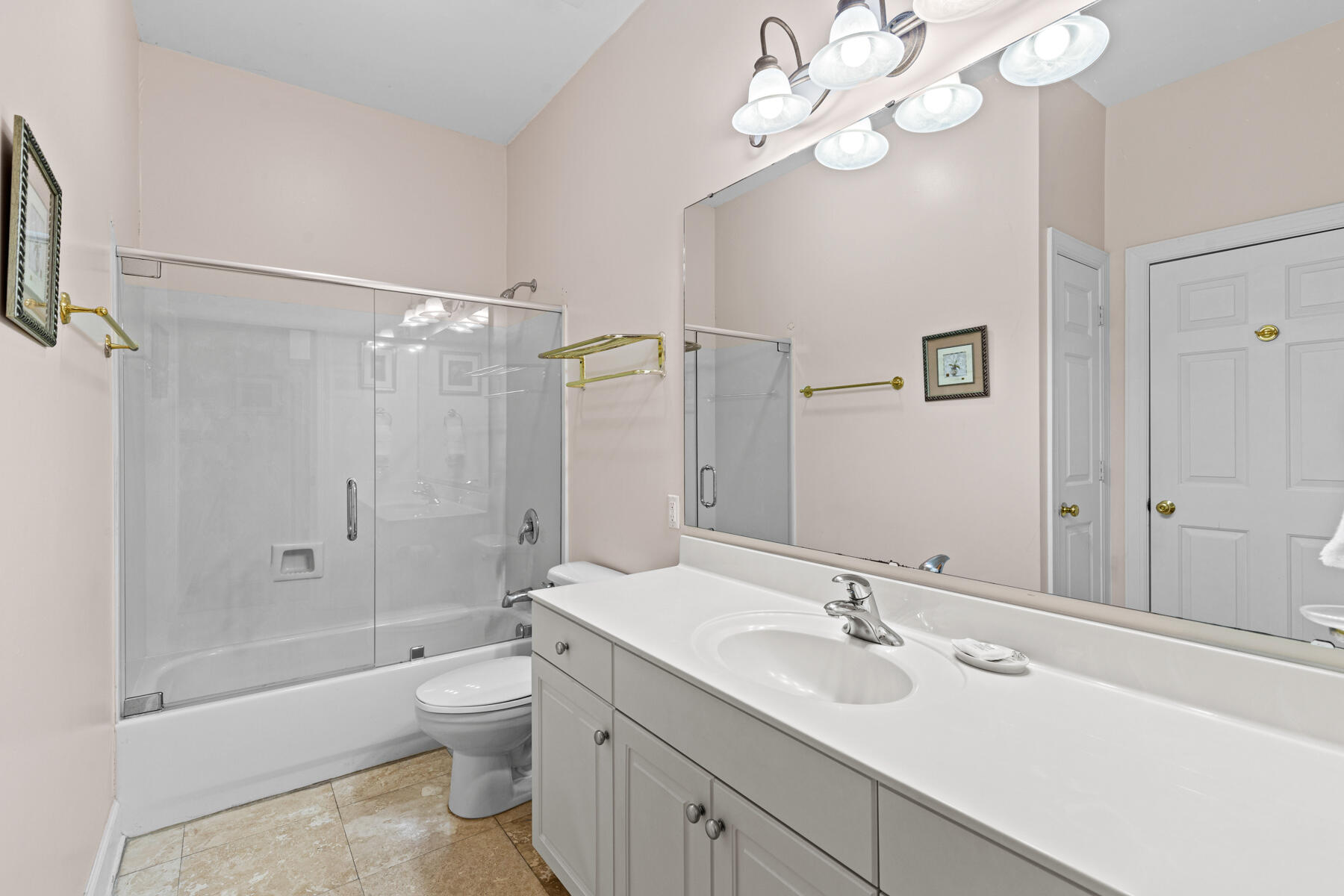 10343 East County Highway 30A, Unit 312D Inlet Beach, FL 32413 - Photo 14 of 19 a bathroom with a sink a toilet and shower