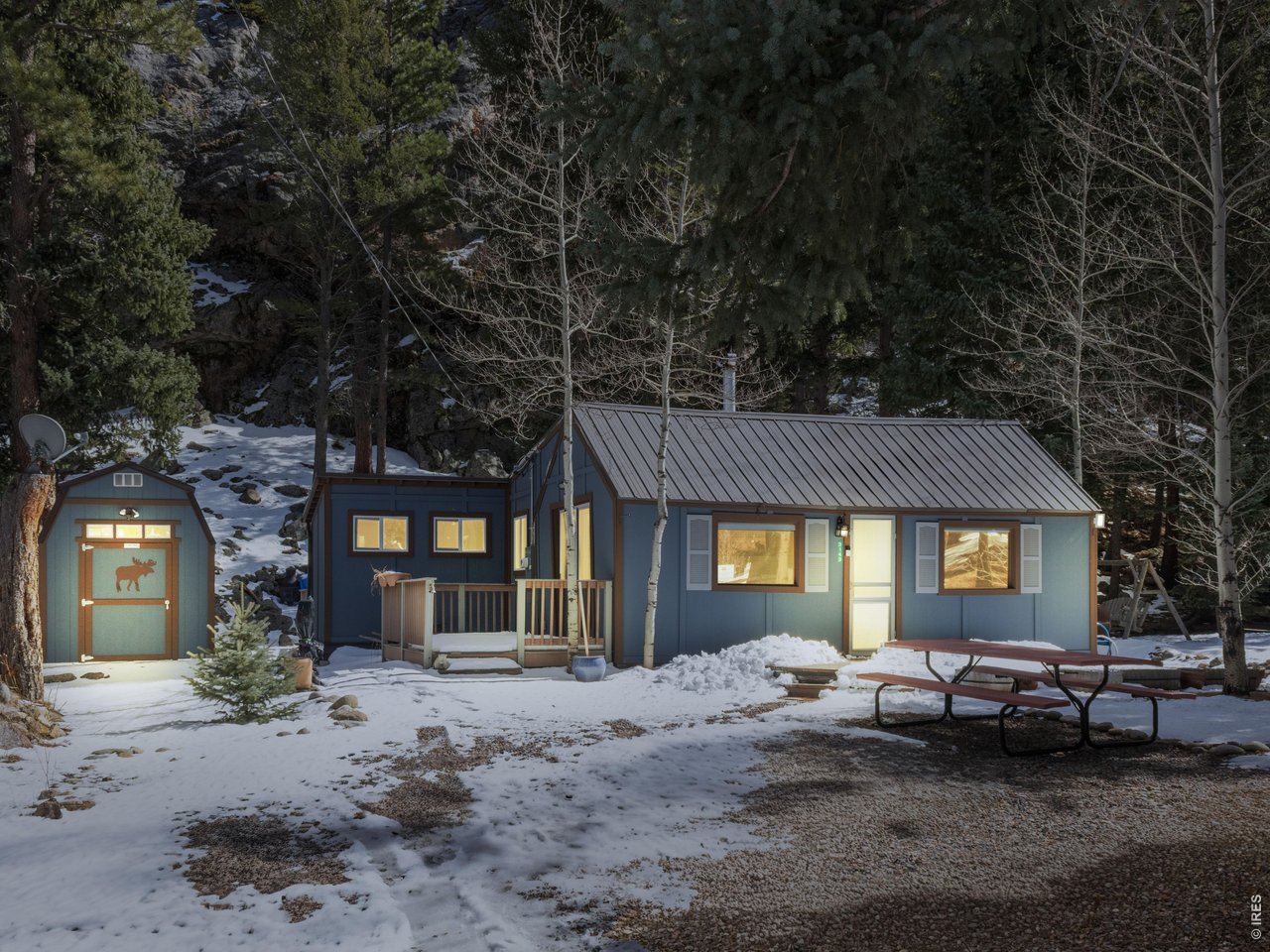 3143 Riverside Drive Lyons, CO 80540 - Photo 18 of 20 Simulation of Cabin at Twilight