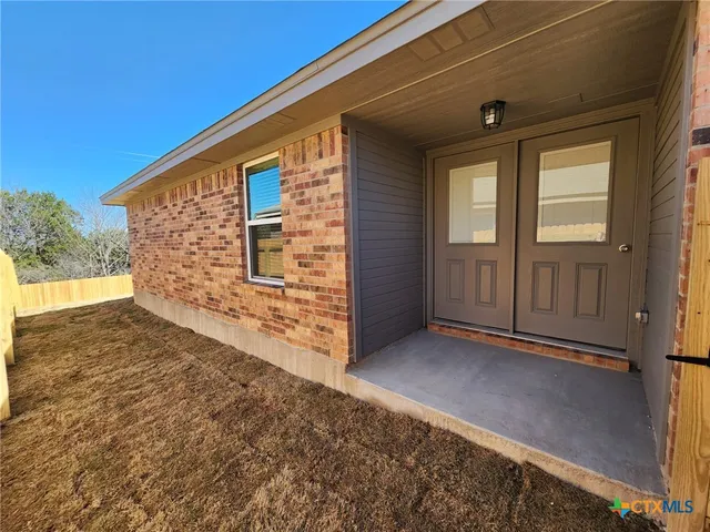 a view of front door of house