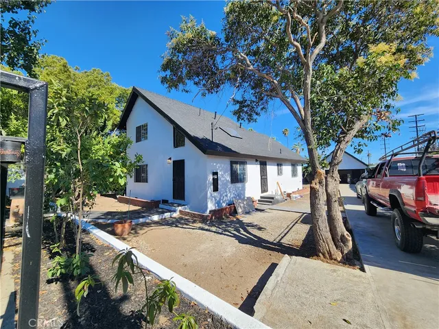 a view of a patio with swimming pool