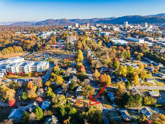 a view of city and mountain