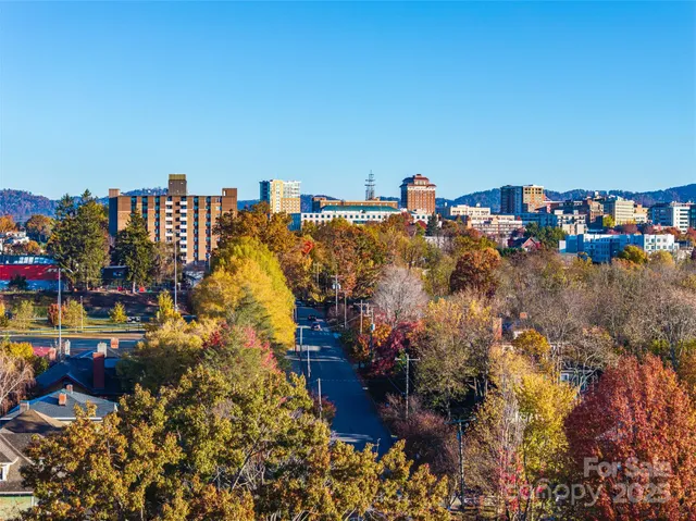 a view of city and mountain