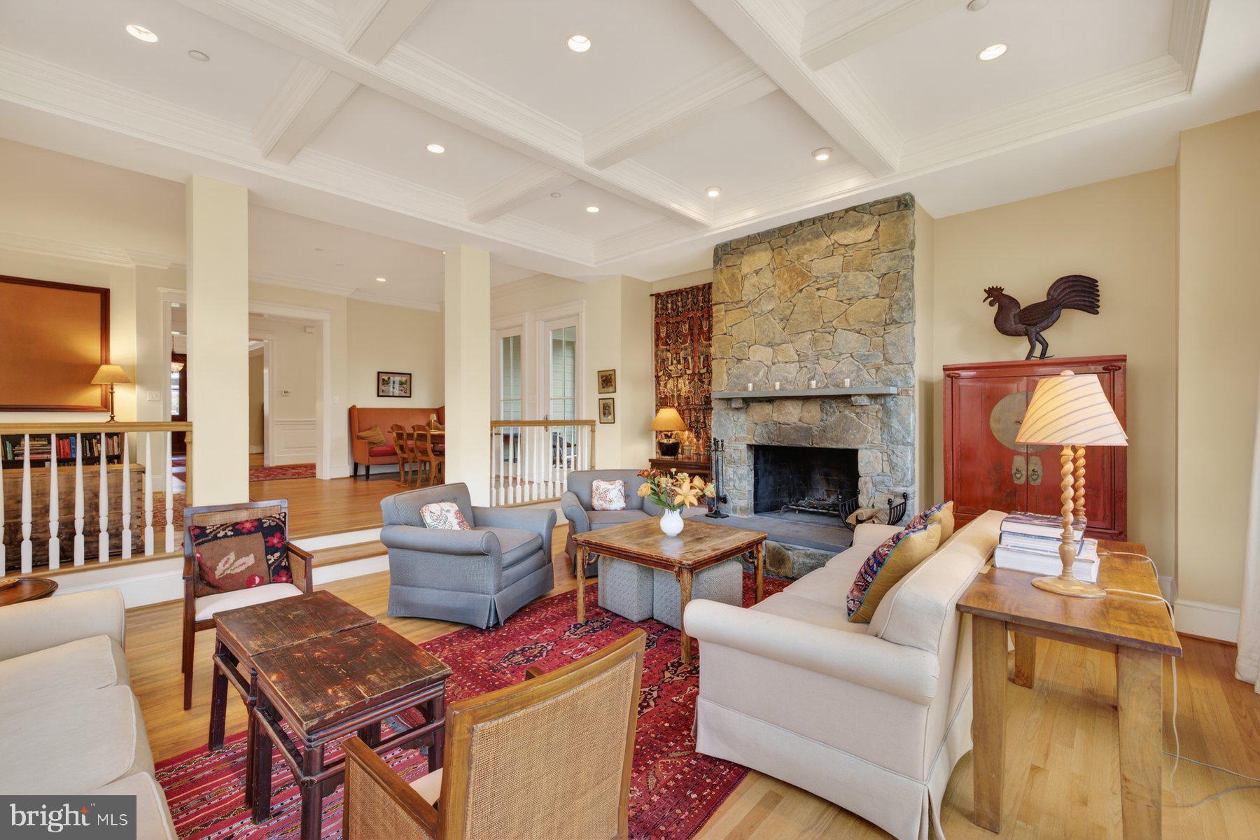 6115 Madawaska Road Bethesda, MD 20816 - Photo 28 of 78 a living room with furniture and a fireplace