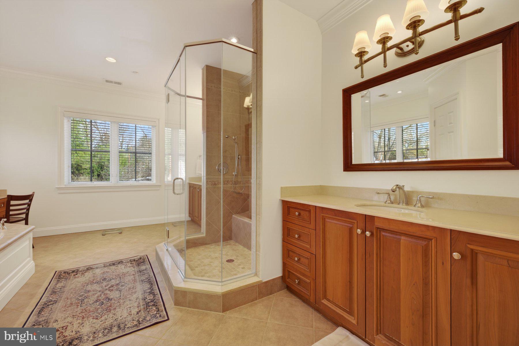 6115 Madawaska Road Bethesda, MD 20816 - Photo 36 of 78 a bathroom with a tub sink and mirror