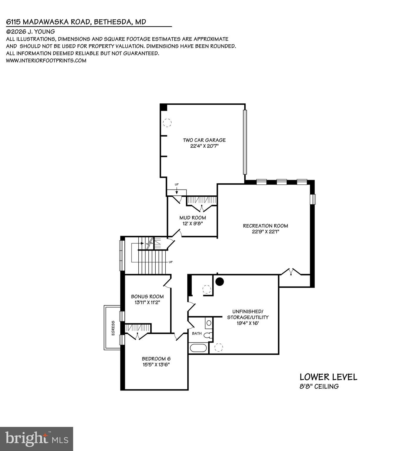 6115 Madawaska Road Bethesda, MD 20816 - Photo 75 of 78 Floor Plan - Lower Level