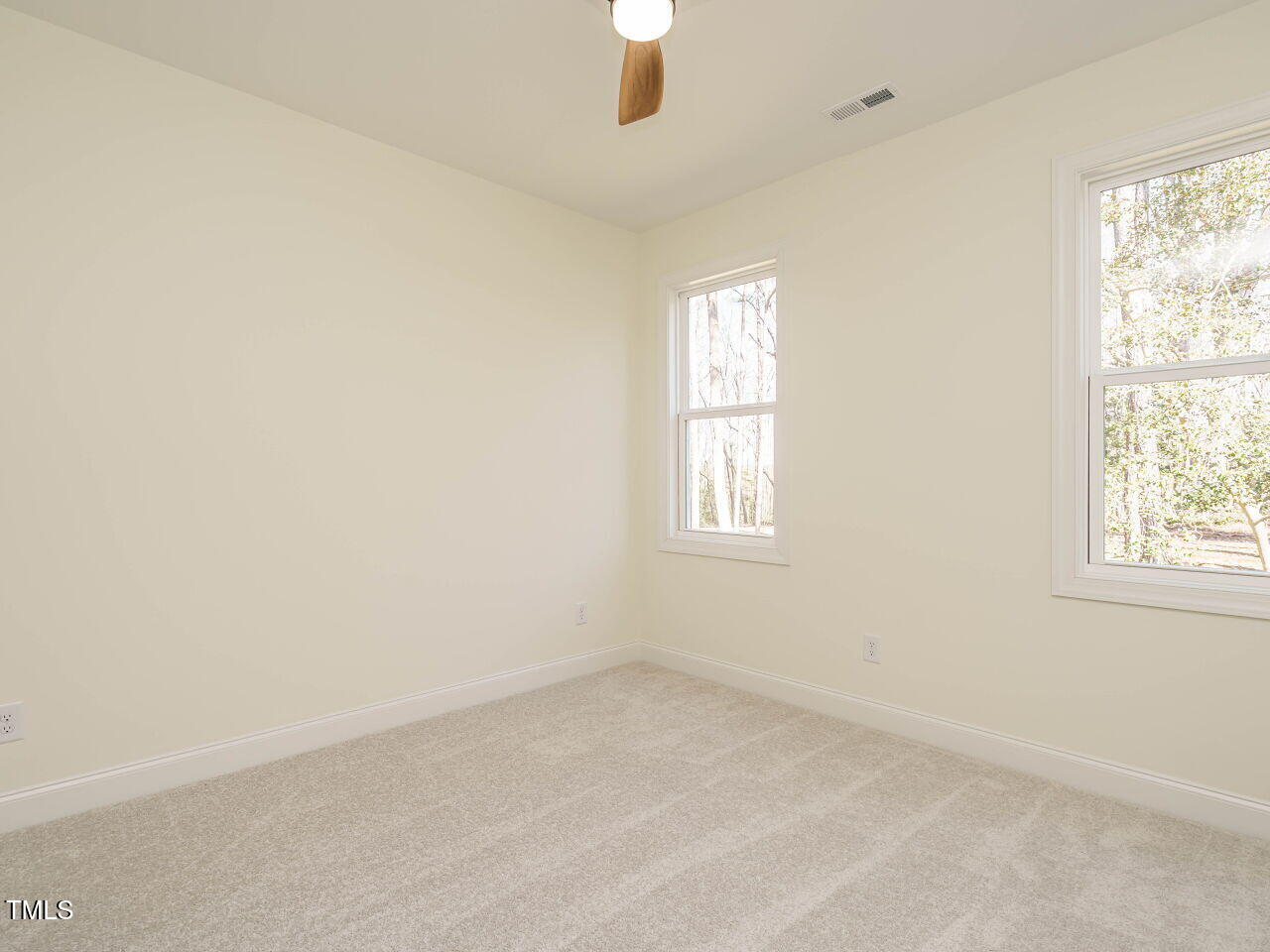 30 Tamaran Ct Spring Spring Hope, NC 27882 - Photo 25 of 37 an empty room with windows and chandelier fan