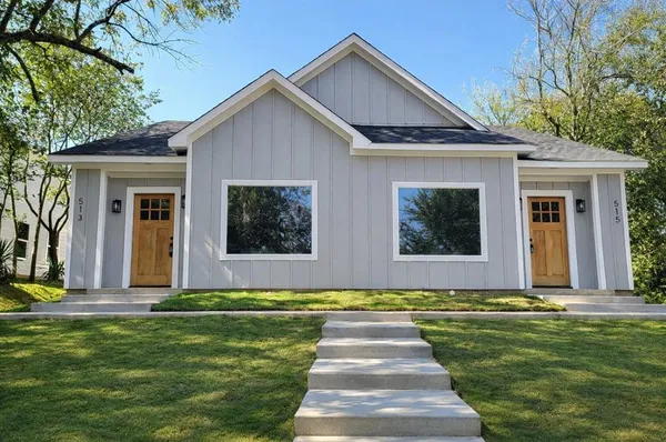 a front view of house with yard