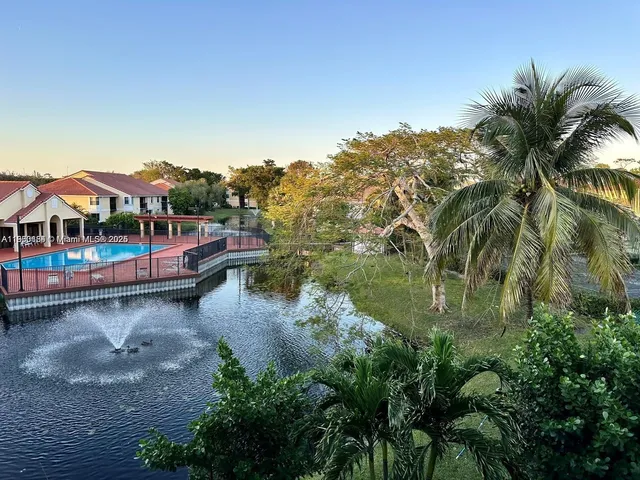 a view of a lake with houses