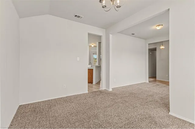 a view of an empty room