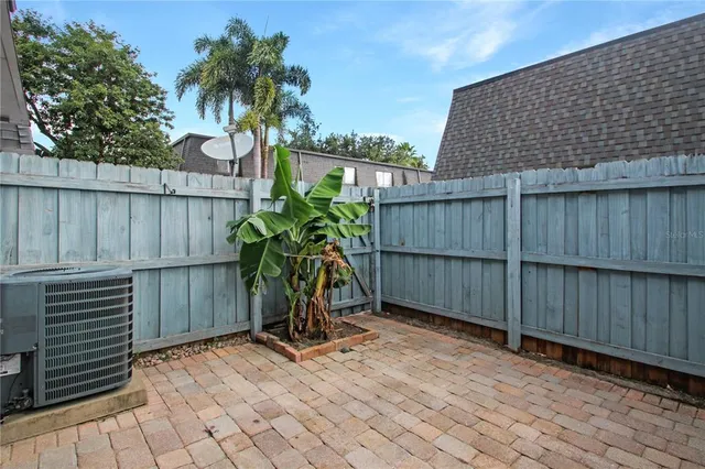 a view of a backyard with a garden