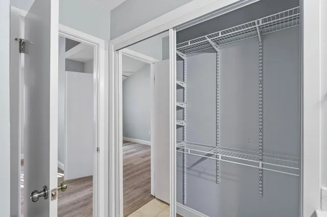 a view of closet area