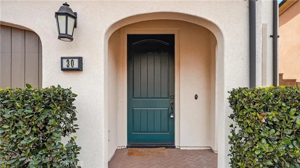 a view of front door of house