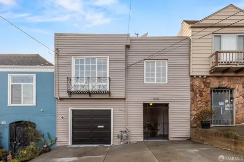 a front view of building