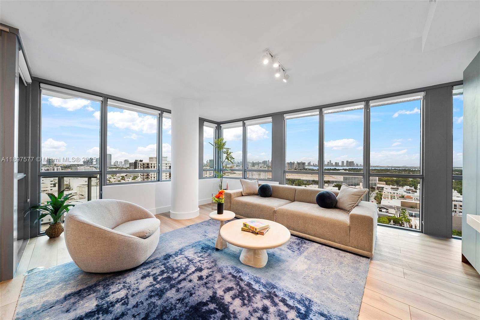 101 20th Street, Unit 2002 Miami Beach, FL 33139 - Photo 1 of 40 a living room with furniture and a large window