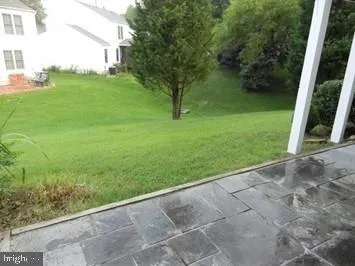 a view of backyard with green space