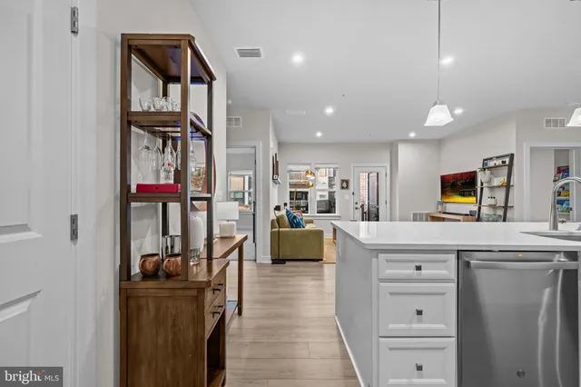 a room with cabinets and furniture