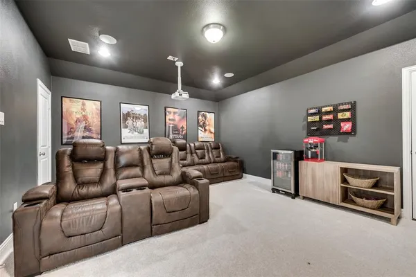 a room with furniture and screen