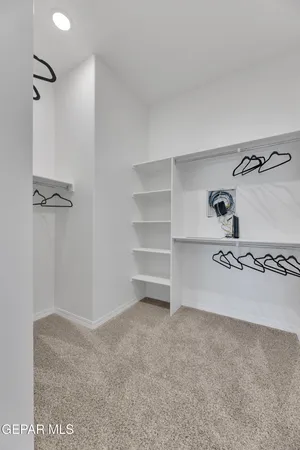 a view of a walk in closet