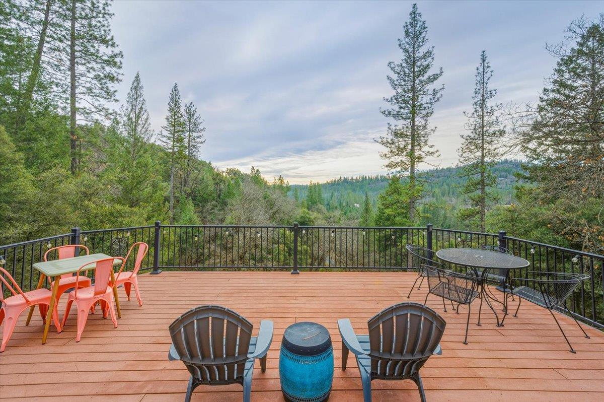 14752 Little Greenhorn Road Grass Valley, CA 95945 - Photo 27 of 35 a view of a chairs and table on the roof deck