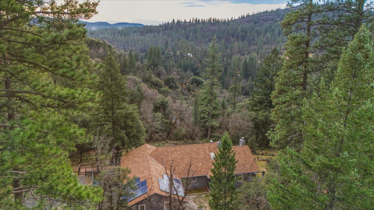 14752 Little Greenhorn Road Grass Valley, CA 95945 - Photo 32 of 35 an aerial view of a house with mountain view