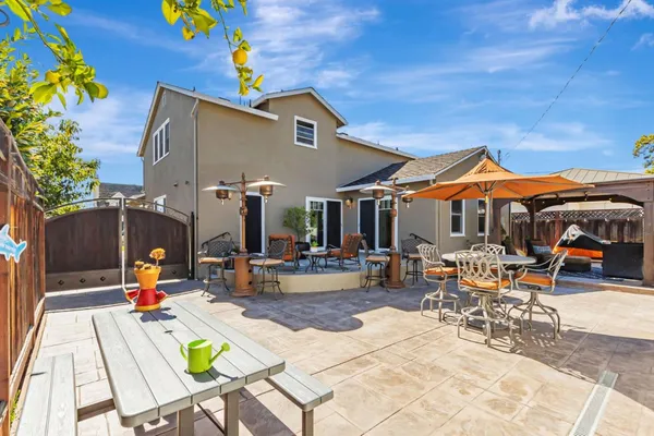 a outdoor space with lots of swings and slides