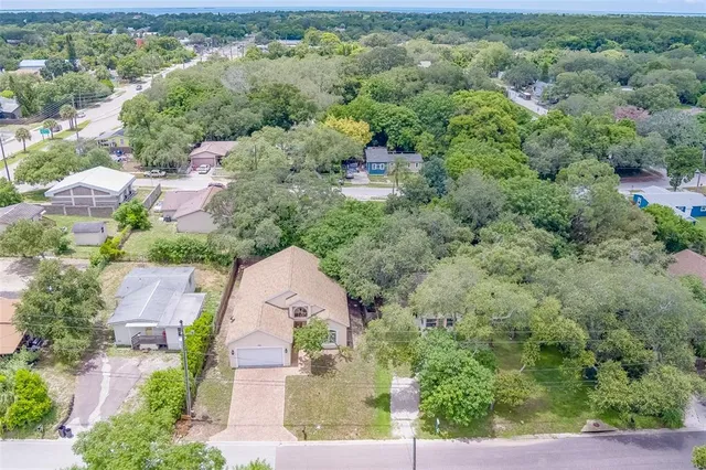 an aerial view of multiple house