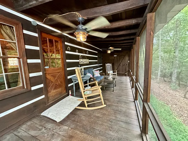 a view of outdoor space with seating area