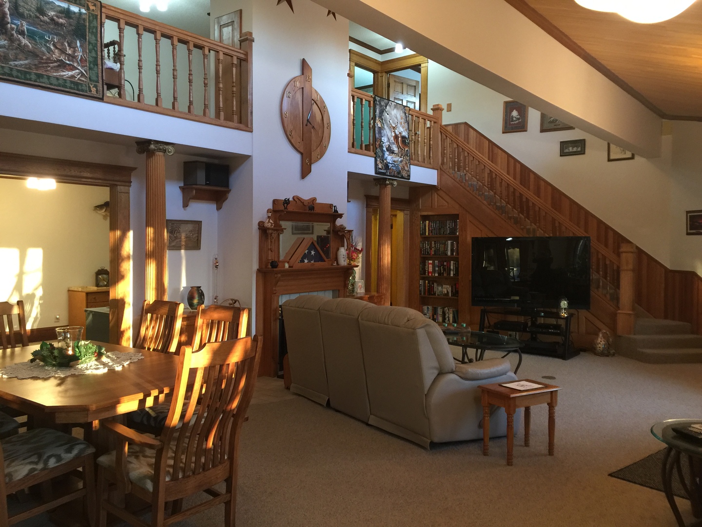 16380 Browns Road Morrison, IL 61270 - Photo 4 of 41 a living room with furniture a fireplace and a chandelier