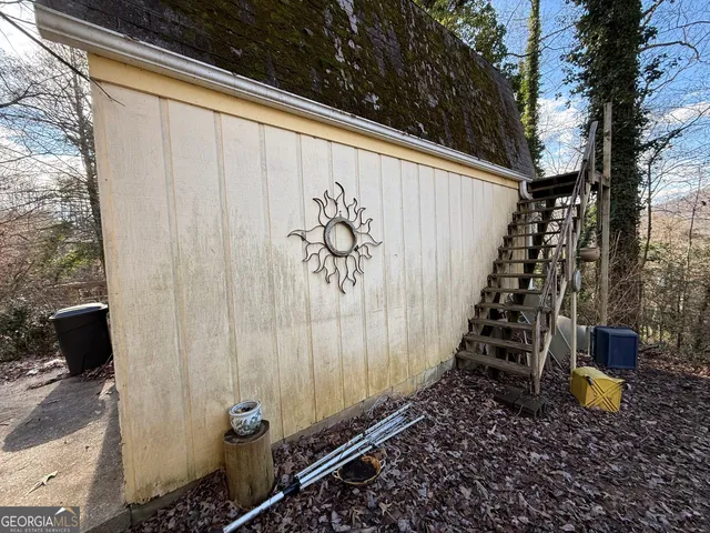 a view of a storage room