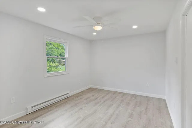 an empty room with a window