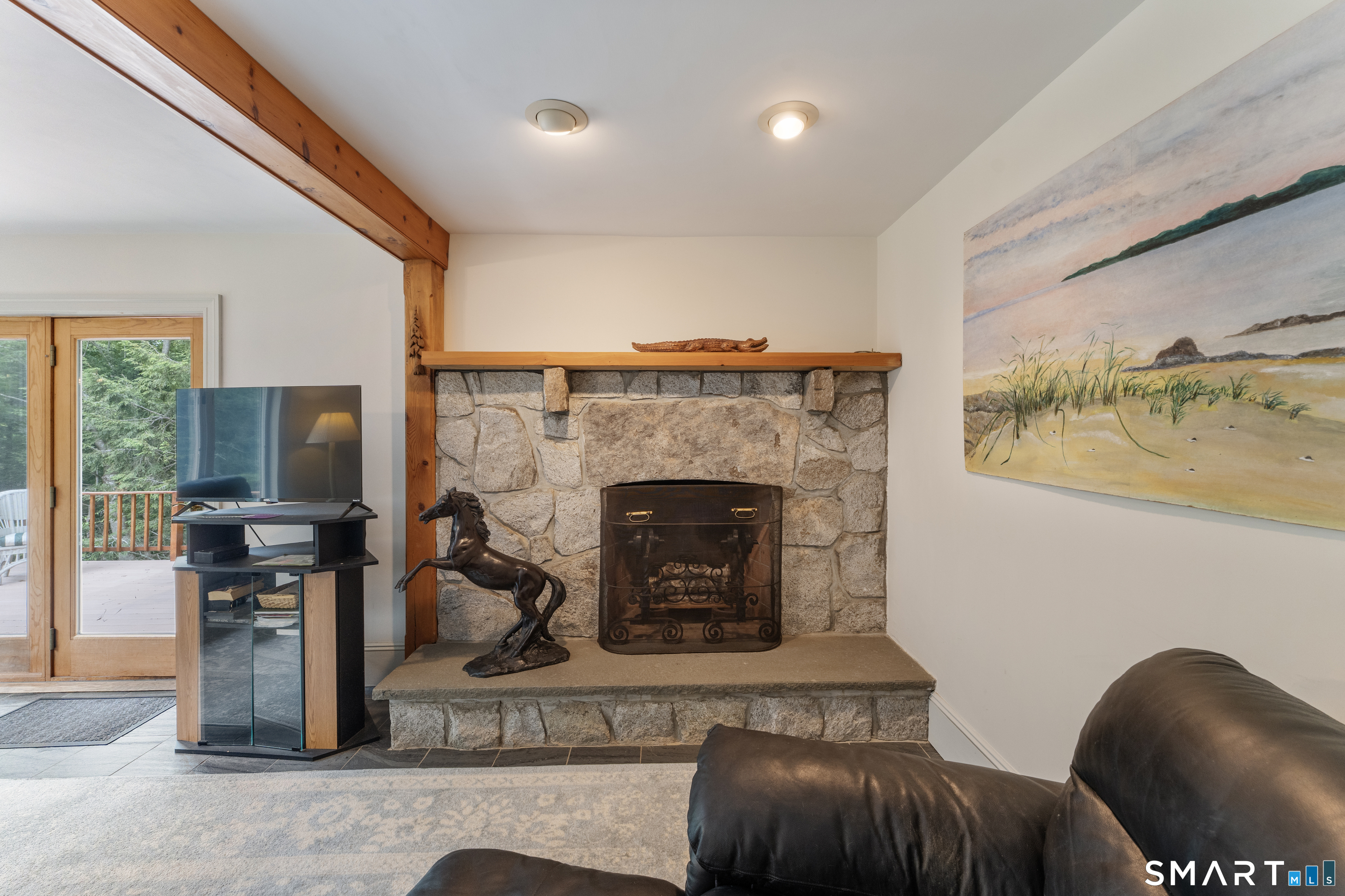50 Swedetown Road Pomfret, CT 06259 - Photo 12 of 40 Living room fireplace