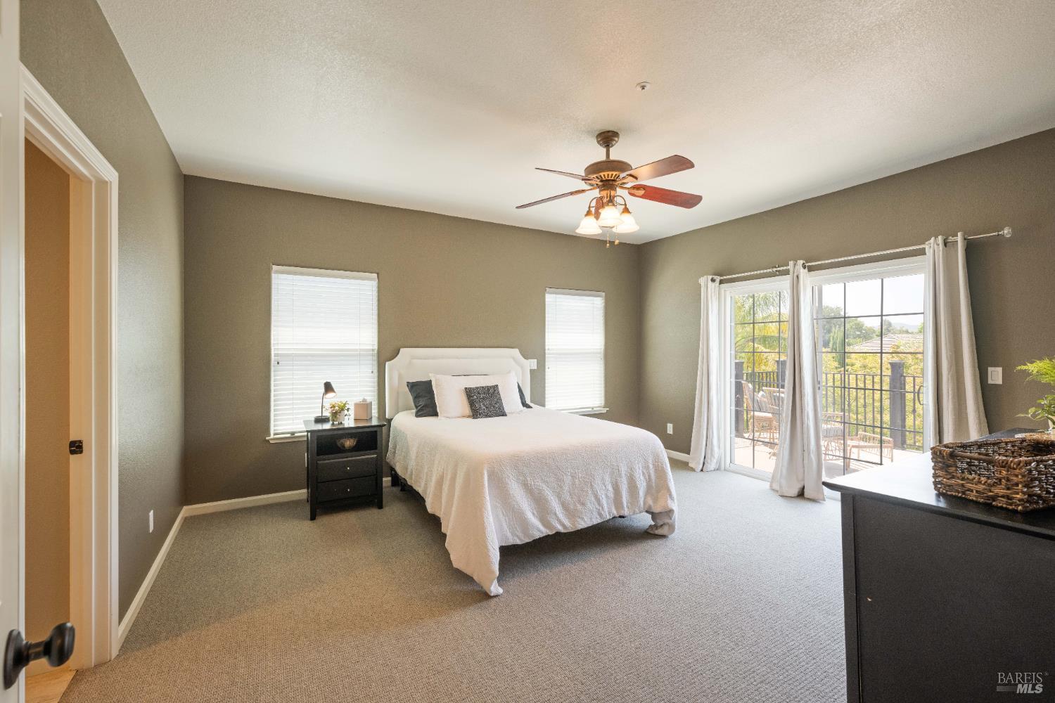 1238 Darling Street Napa, CA 94558 - Photo 47 of 68 Upstairs primary bedroom with access to balcony with hot tub.