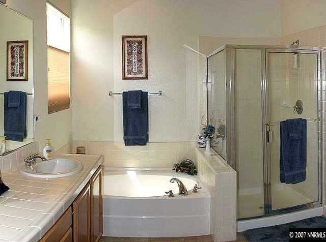10490 Gold Arrow Drive Reno, NV 89521 - Photo 6 of 9 a bathroom with a tub sink and mirror