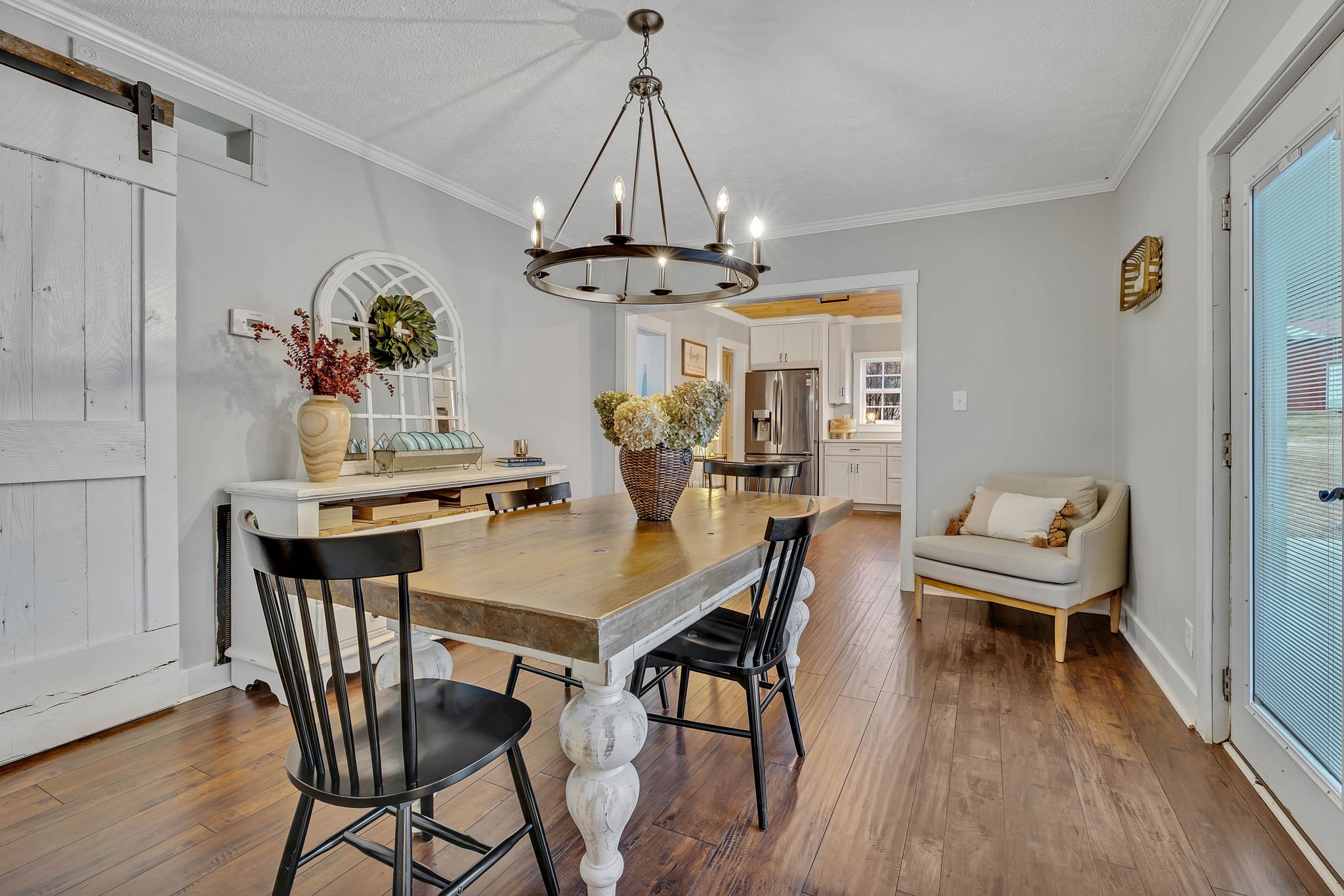 3132 Fishing Ford Road Petersburg, TN 37144 - Photo 20 of 36 a view of a dining room with furniture wooden floor and chandelier