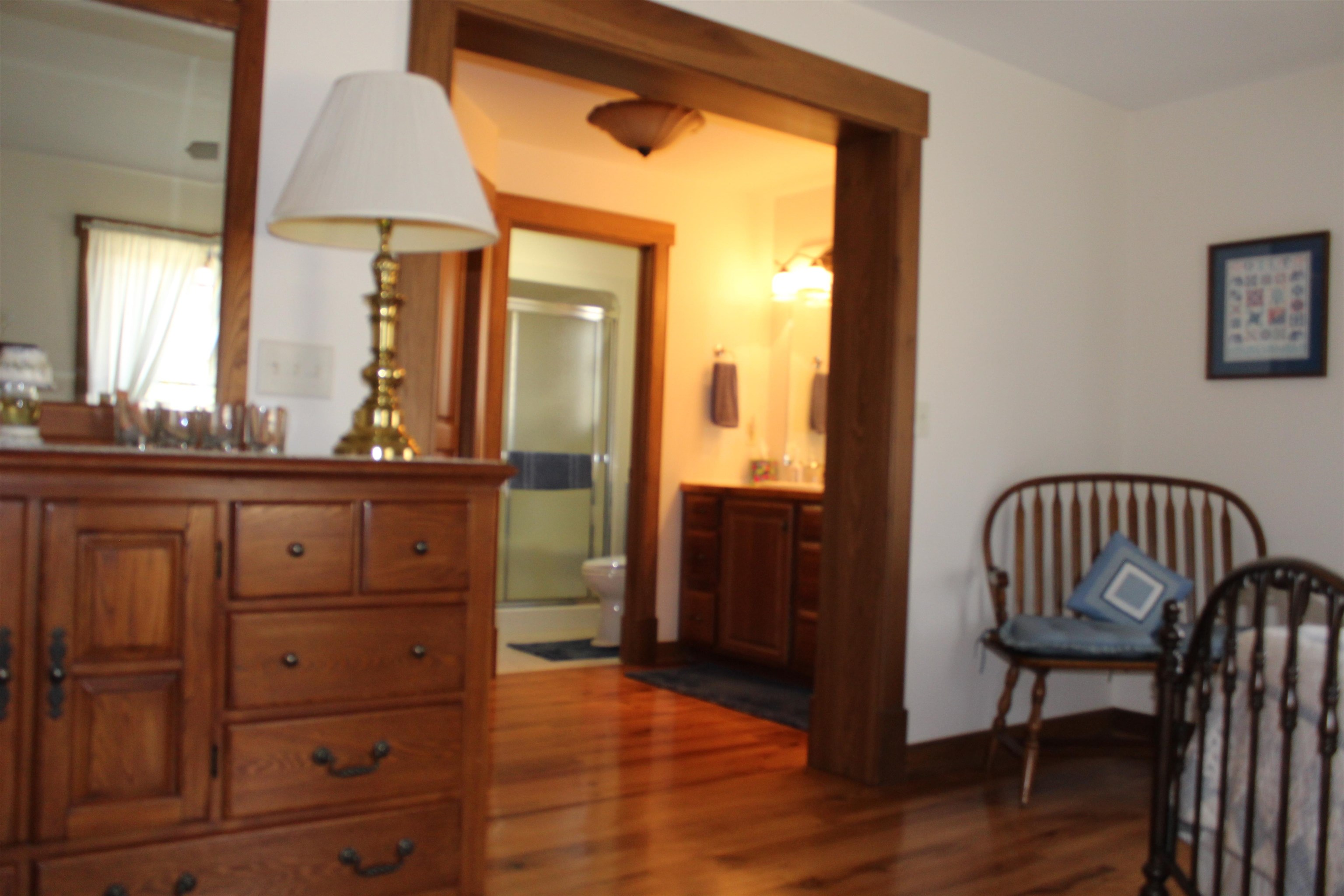625 Hummingbird Lane Monterey, VA 24465 - Photo 38 of 65 a view of a hallway with front door wooden floor and cabinet
