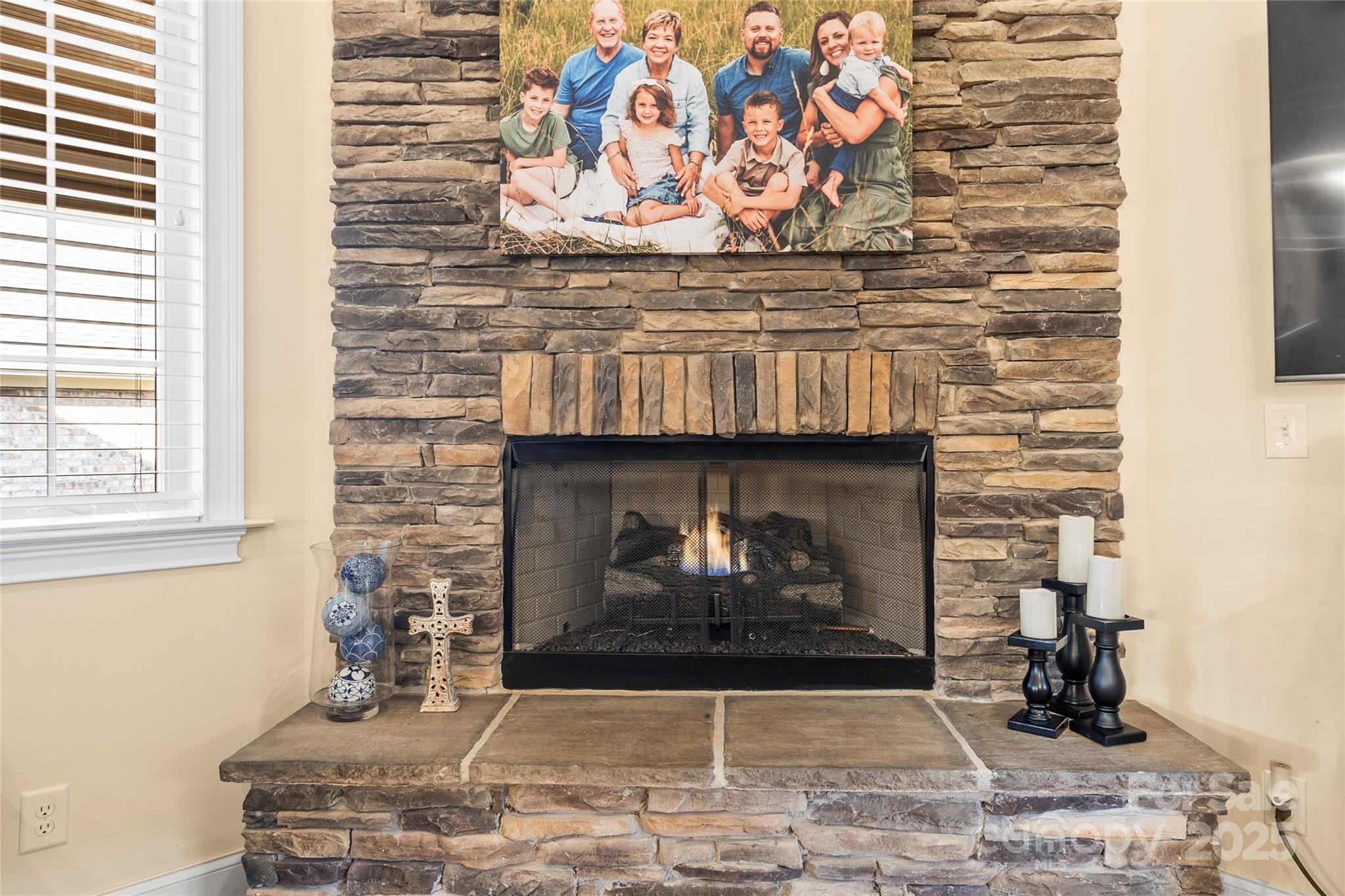6197 Gold Springs Way Denver, NC 28037 - Photo 14 of 47 a fireplace with a clock on top of it