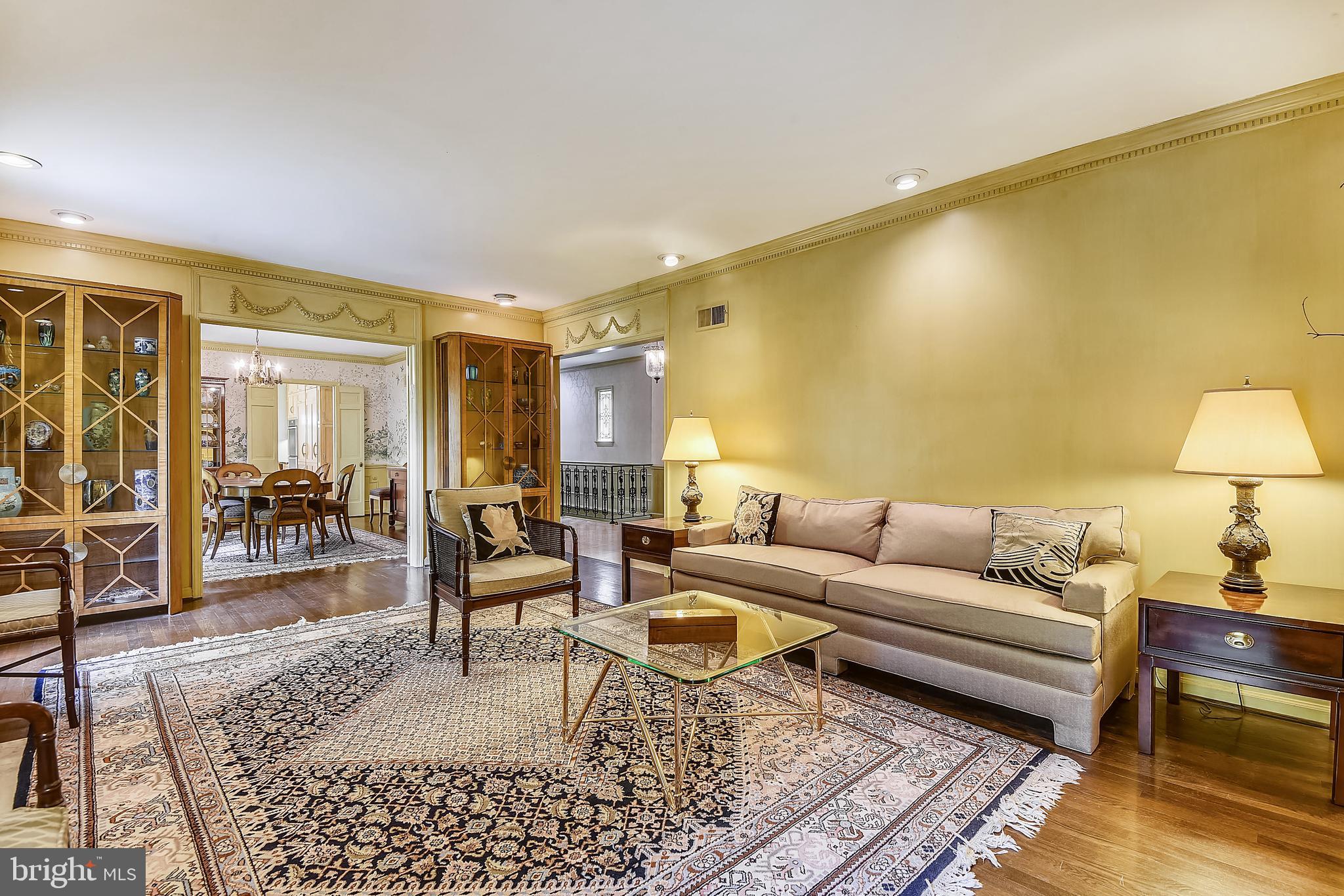 7200 Nevis Road Bethesda, MD 20817 - Photo 14 of 50 Living Room with Intricate Molding