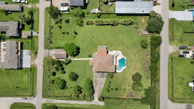 an aerial view of multiple house